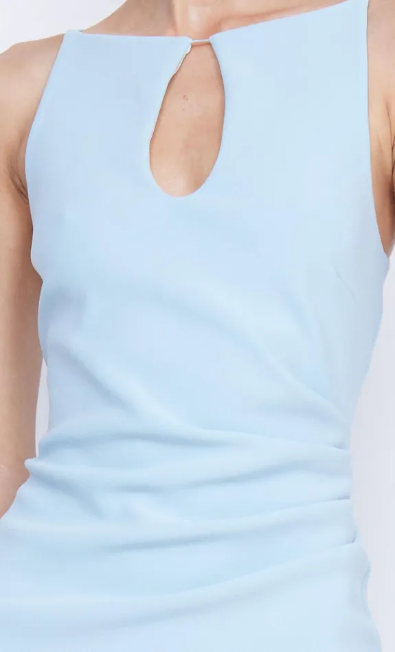 Bec Bridge Mini Dresses Women ELVIE KEY HOLE MINI DRESS 8211 DOLPHIN BLUE