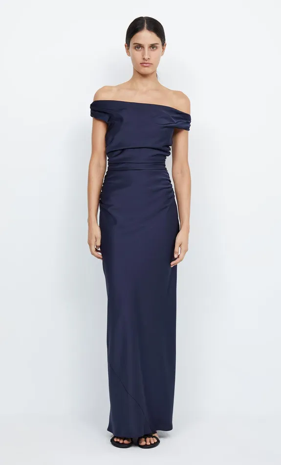Bec Bridge Prom Dresses Women ETERNITY OFF SHOULDER MAXI 8211 INK