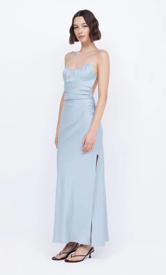 Bec Bridge Prom Dresses Women MARI LOU GATHERED MAXI DRESS 8211 DOVE BLUE