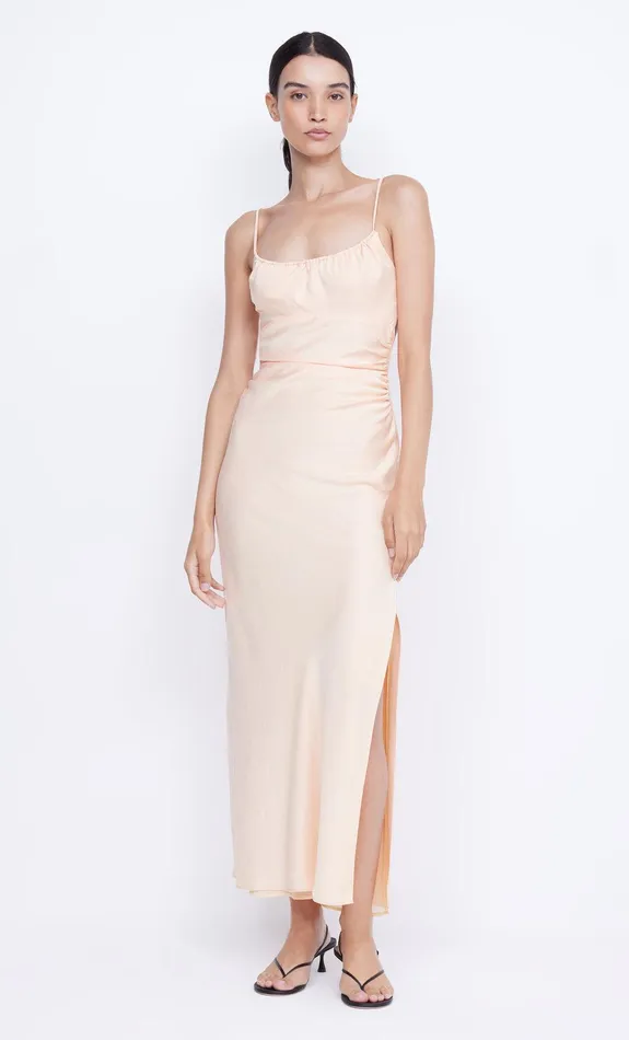 Bec Bridge Prom Dresses Women MARI LOU GATHERED MAXI DRESS 8211 PEACH