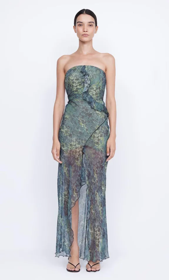Bec Bridge Prom Dresses Women OPAL STRAPLESS MAXI DRESS 8211 NOUVEAU BLEUE