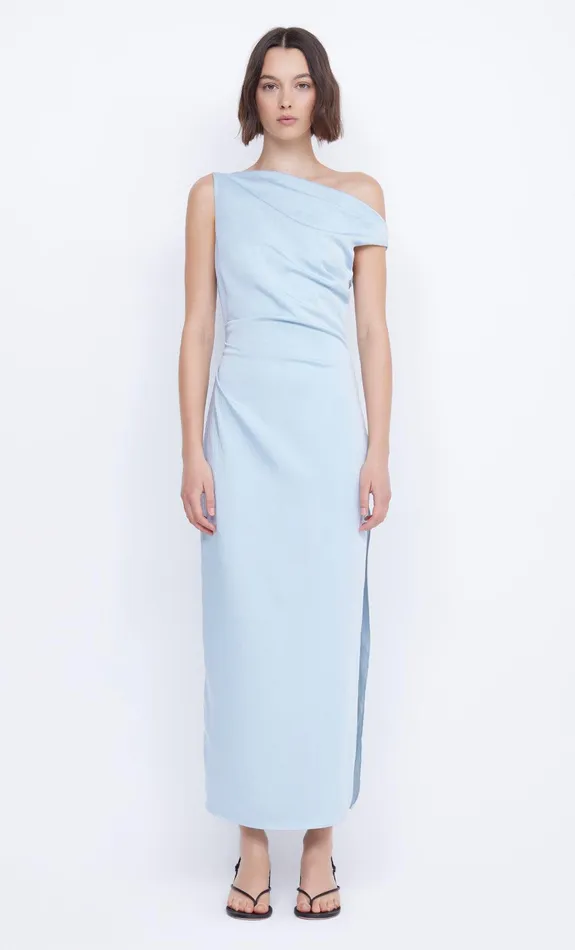 Bec Bridge Prom Dresses Women ROCHELLE ASYM MIDI DRESS 8211 DOLPHIN BLUE