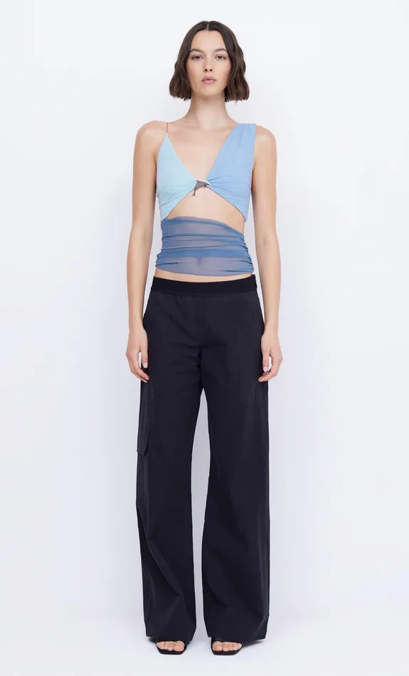 Bec Bridge Sleeveless Women BYRON CUT OUT TANK 8211 SPLICED BLUE