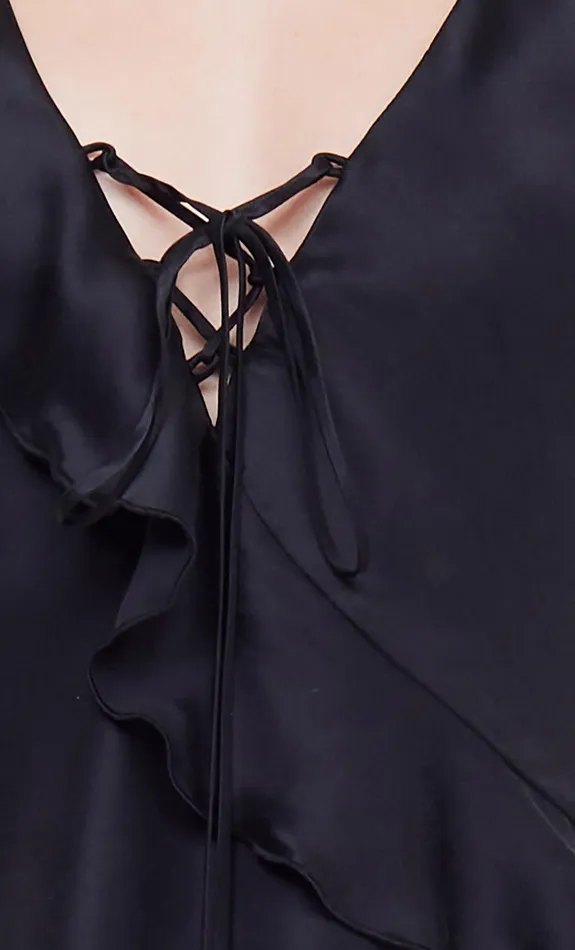 Bec Bridge Sleeveless Women CHANTILLY SILK FRILL CAMI 8211 BLACK