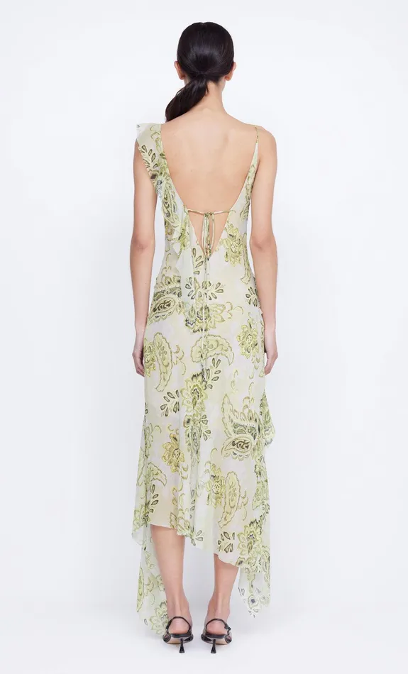 Bec Bridge Wedding Guest Women LYLOU FRILL DRESS 8211 LEMON PAISLEY