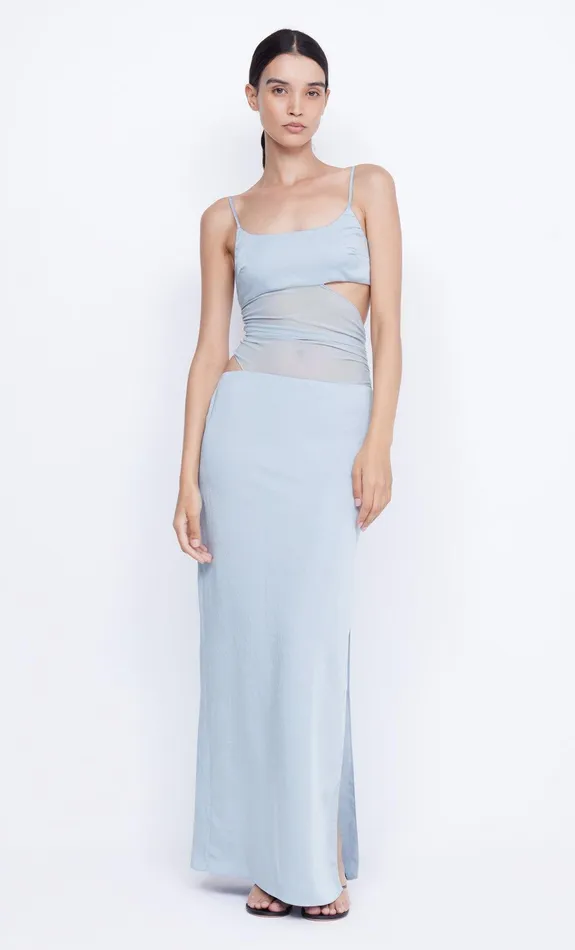 Bec Bridge Wedding Guest Women MARI LOU ASYM MAXI DRESS 8211 DOVE BLUE