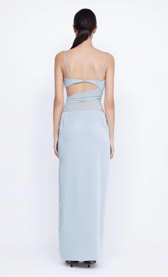 Bec Bridge Wedding Guest Women MARI LOU ASYM MAXI DRESS 8211 DOVE BLUE
