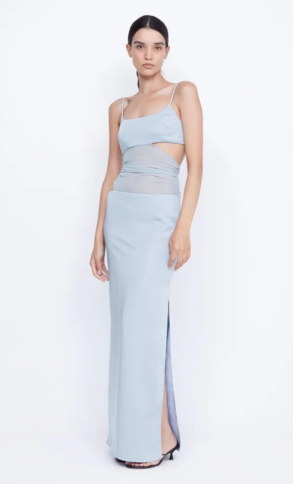 Bec Bridge Wedding Guest Women MARI LOU ASYM MAXI DRESS 8211 DOVE BLUE