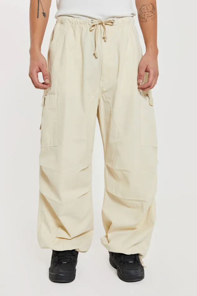 Bestsellers Jaded London Men Shop Ecru Parachute Cargo Pants