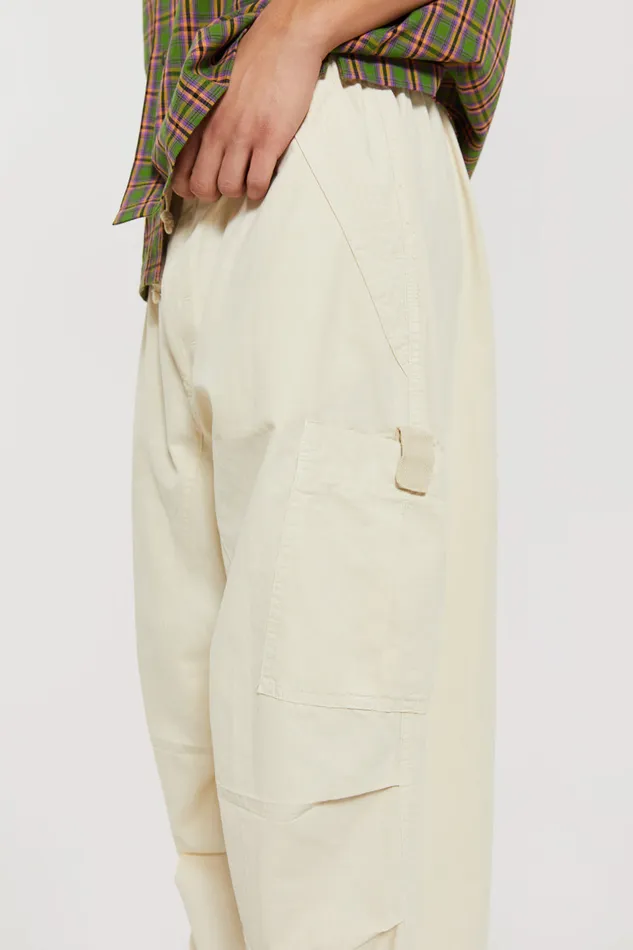 Bestsellers Jaded London Men Shop Ecru Parachute Cargo Pants