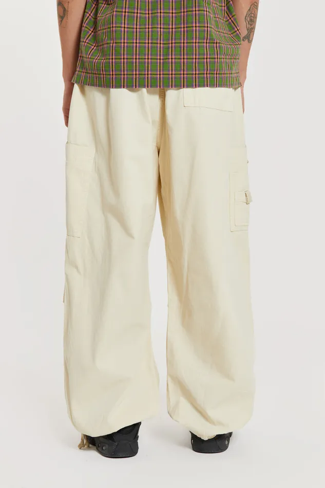Bestsellers Jaded London Men Shop Ecru Parachute Cargo Pants