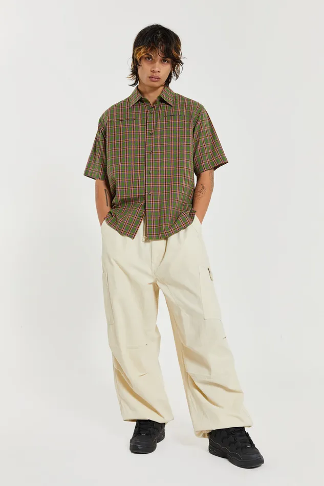 Bestsellers Jaded London Men Shop Ecru Parachute Cargo Pants
