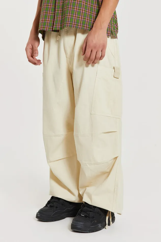 Bestsellers Jaded London Men Shop Ecru Parachute Cargo Pants