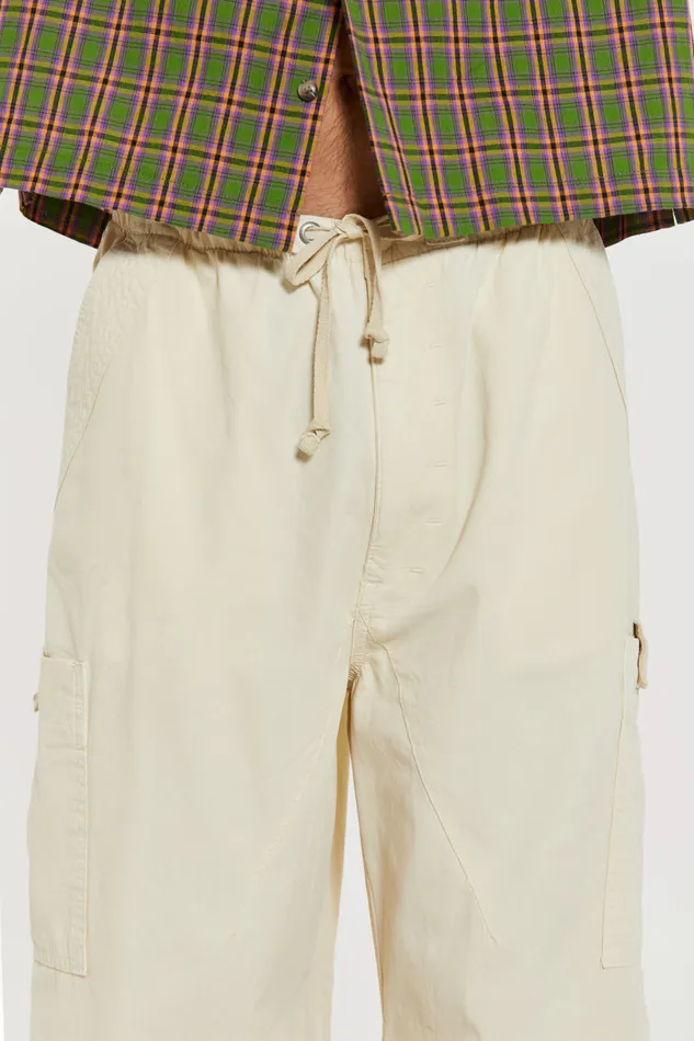 Bestsellers Jaded London Men Shop Ecru Parachute Cargo Pants