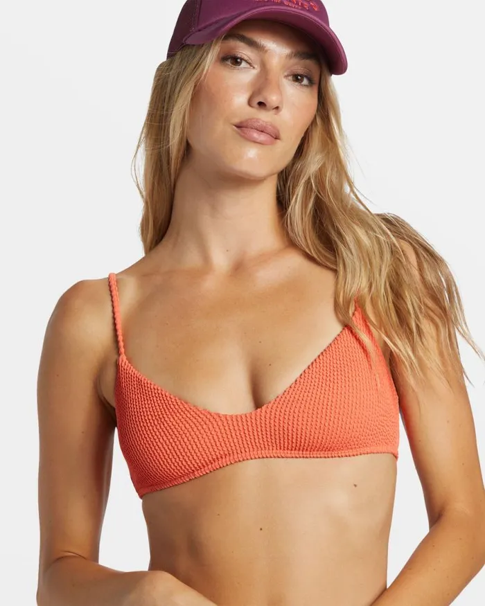 Billabong Bikinis Summer High Bralette Bikini Top Papaya 8211 Women