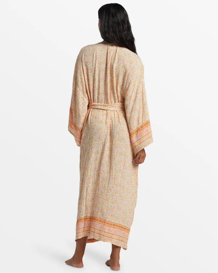 Billabong Cover Ups Head Over Heels Beach Kimono Pink Dream 8211 Women