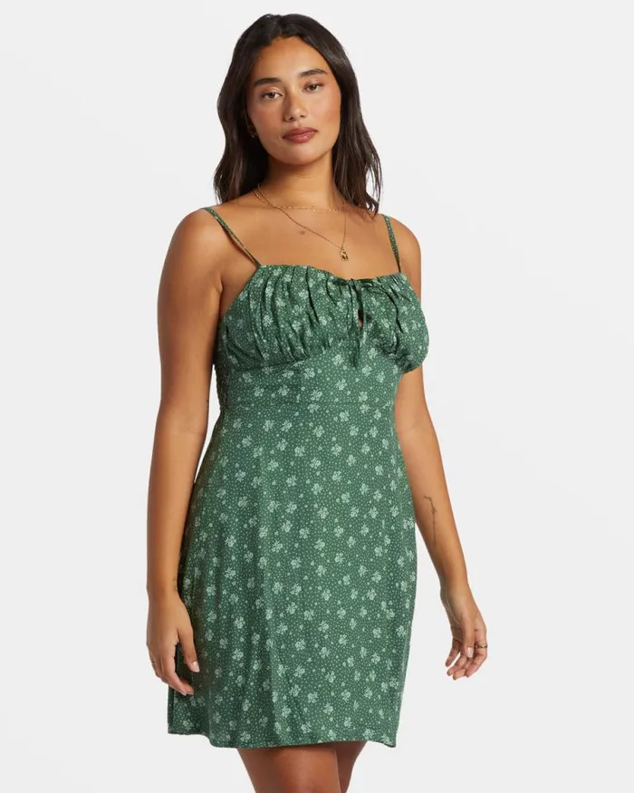 Billabong Dresses Island Calling Mini Dress Emerald Bay 8211 Women