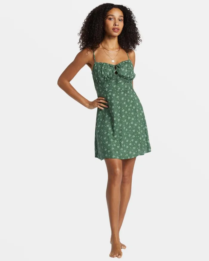 Billabong Dresses Island Calling Mini Dress Emerald Bay 8211 Women