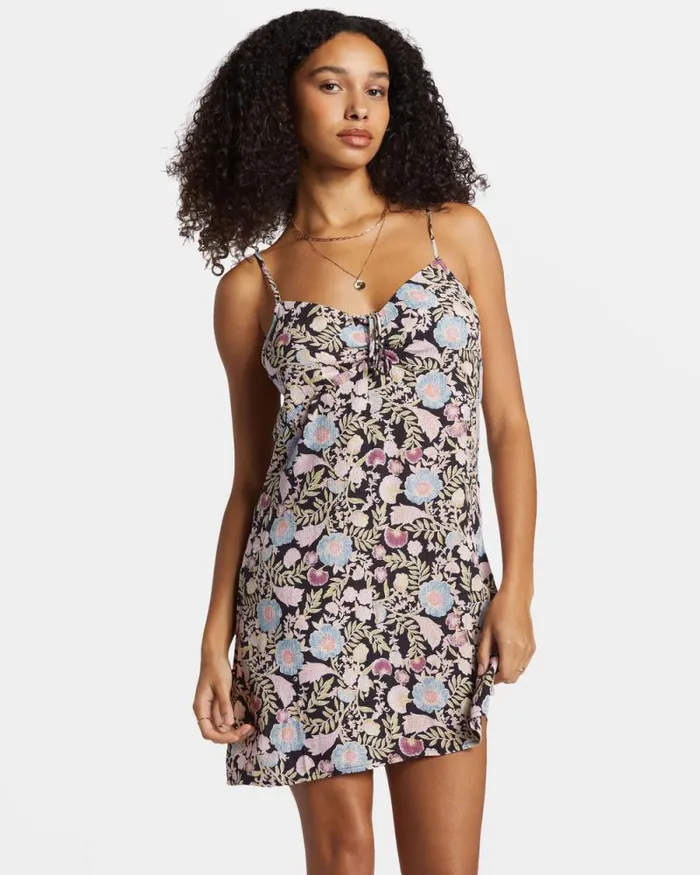 Billabong Dresses Sun Chaser Mini Slip Dress Black Sands 8211 Women