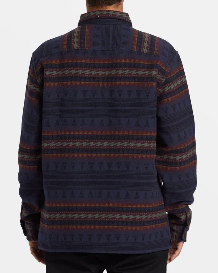 Billabong Flannels Offshore Jacquard Flannel Long Sleeve Shirt Dusty Navy 8211 Men Billabong Flannels Offshore Jacquard Flannel Long Sleeve Shirt Dusty Navy 8211 Men