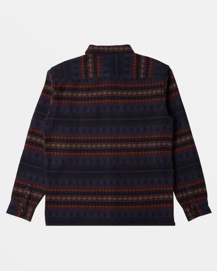 Billabong Flannels Offshore Jacquard Flannel Long Sleeve Shirt Dusty Navy 8211 Men Billabong Flannels Offshore Jacquard Flannel Long Sleeve Shirt Dusty Navy 8211 Men