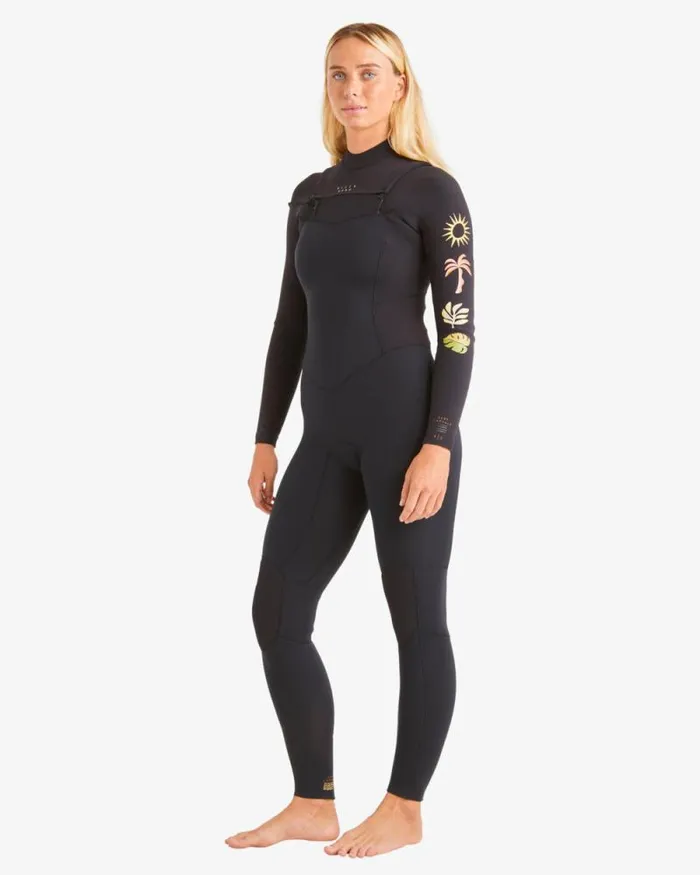 Billabong Fullsuits 43mm Salty Dayz Natural Chest Zip Wetsuit Hidden Palms Black 8211 Women Billabong Fullsuits 43mm Salty Dayz Natural Chest Zip Wetsuit Hidden Palms Black 8211 Women