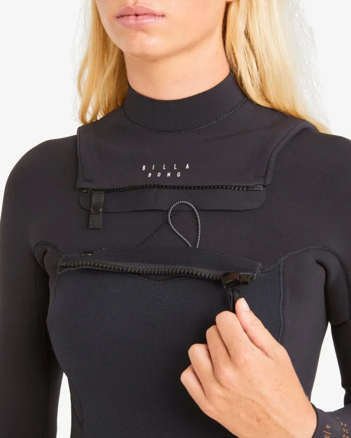 Billabong Fullsuits 43mm Salty Dayz Natural Chest Zip Wetsuit Hidden Palms Black 8211 Women Billabong Fullsuits 43mm Salty Dayz Natural Chest Zip Wetsuit Hidden Palms Black 8211 Women