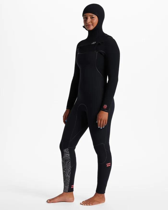 Billabong Fullsuits 54 Furnace Chest Zip Hooded Wetsuit Midnight Trails 8211 Women Billabong Fullsuits 54 Furnace Chest Zip Hooded Wetsuit Midnight Trails 8211 Women