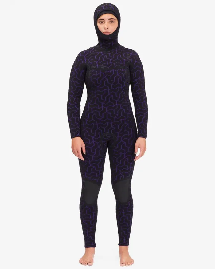 Billabong Fullsuits 54 Furnace Chest Zip Hooded Wetsuit Midnight Trails 8211 Women Billabong Fullsuits 54 Furnace Chest Zip Hooded Wetsuit Midnight Trails 8211 Women