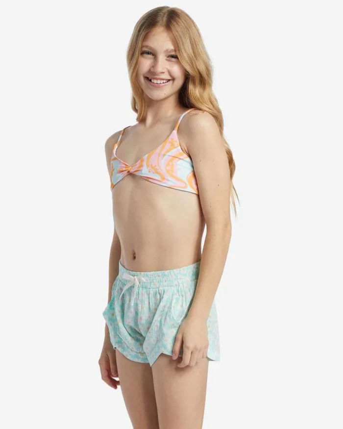 Billabong Girls039 Bottoms Girls Mad For You Elastic Waist Shorts Sweet Mint 8211 Women