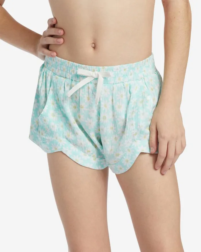 Billabong Girls039 Bottoms Girls Mad For You Elastic Waist Shorts Sweet Mint 8211 Women