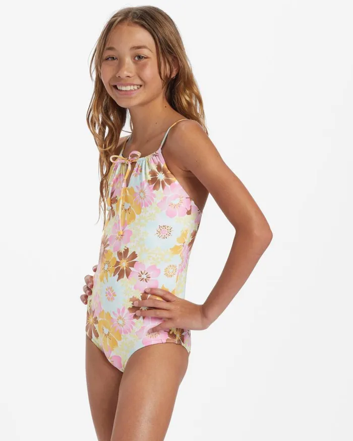 Billabong Girls039 Swim Girls Flower Power OnePiece Swimsuit Multi 8211 Women