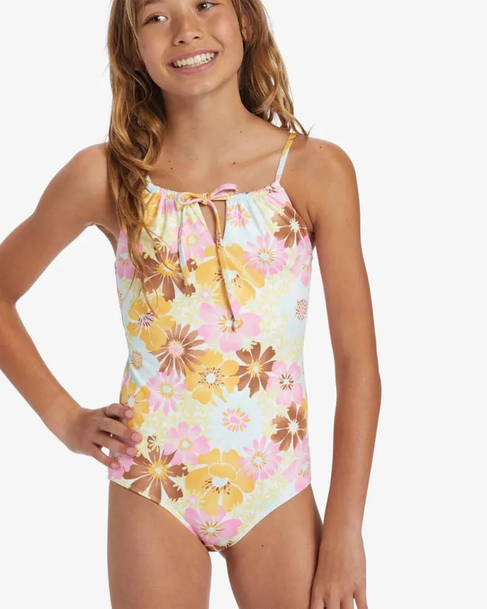 Billabong Girls039 Swim Girls Flower Power OnePiece Swimsuit Multi 8211 Women