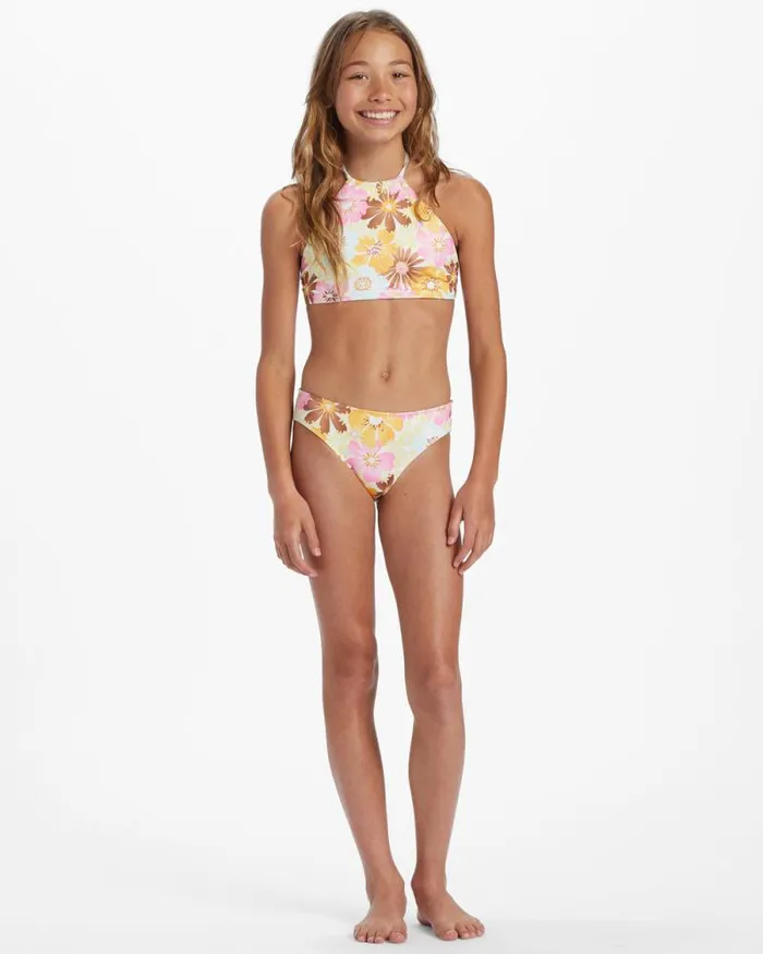 Billabong Girls039 Swim Girls Flower Power Rev High Neck Set Bikini Set Multi 8211 Women Billabong Girls039 Swim Girls Flower Power Rev High Neck Set Bikini Set Multi 8211 Women