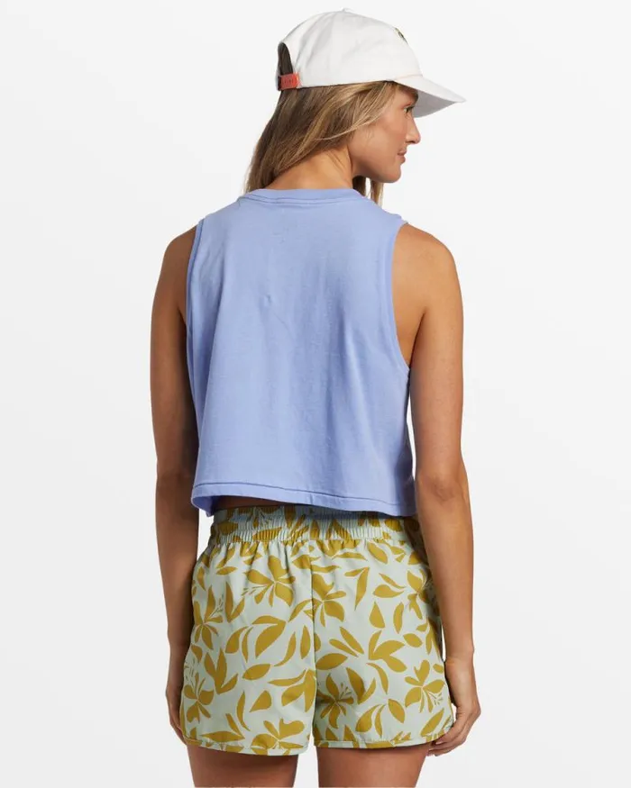Billabong Graphic Tees and Tanks ADiv Cropped Muscle Tank Top Cosmic Blue 8211 Women Billabong Graphic Tees and Tanks ADiv Cropped Muscle Tank Top Cosmic Blue 8211 Women