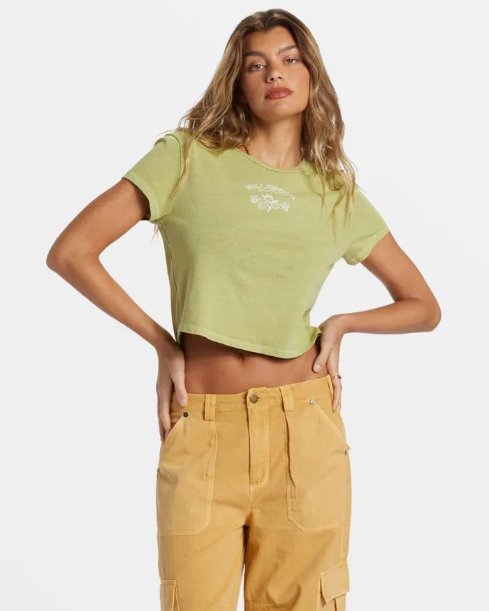 Billabong Graphic Tees and Tanks Dreamers Paradise TShirt Willow 8211 Women