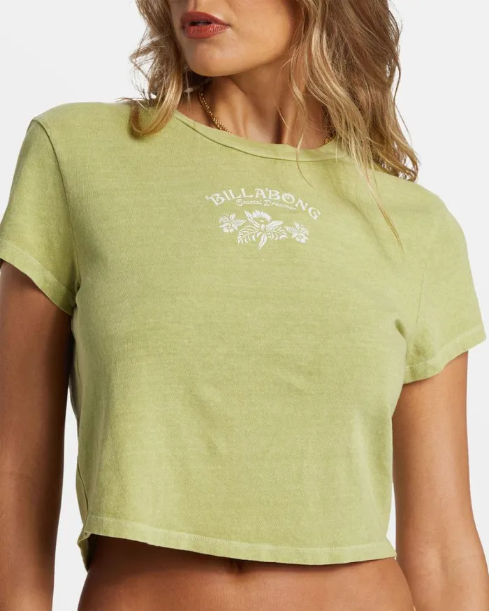 Billabong Graphic Tees and Tanks Dreamers Paradise TShirt Willow 8211 Women
