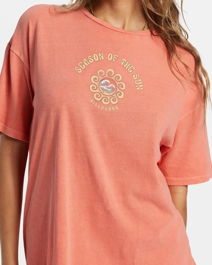 Billabong Graphic Tees and Tanks Its The Season TShirt Papaya 8211 Women