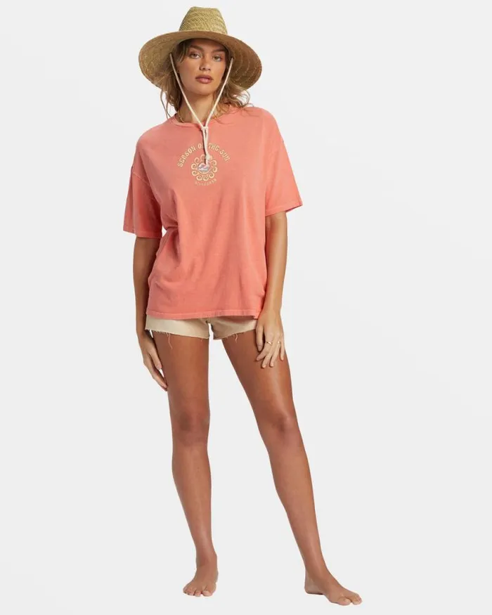 Billabong Graphic Tees and Tanks Its The Season TShirt Papaya 8211 Women