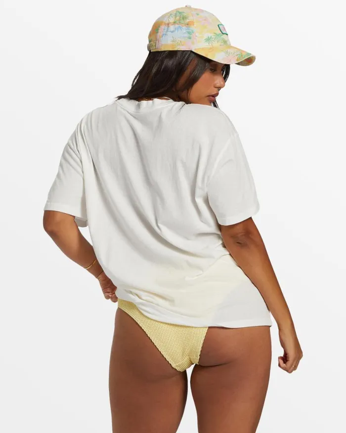 Billabong Graphic Tees and Tanks Vacation Spot Oversized TShirt Salt Crystal 8211 Women