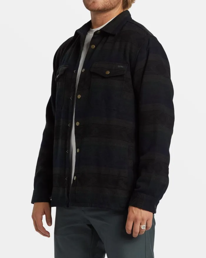 Billabong Jackets Lodge Long Sleeve Flannel Shirt Military 8211 Men
