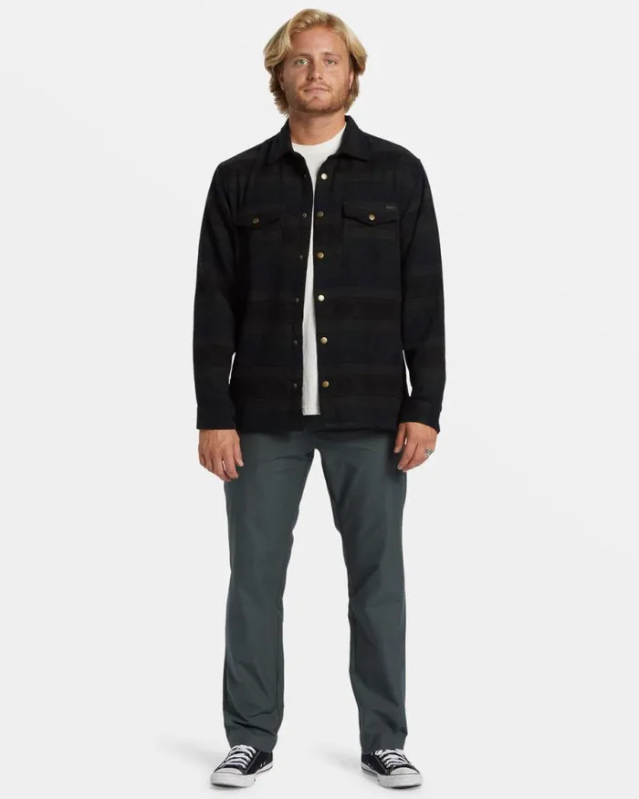 Billabong Jackets Lodge Long Sleeve Flannel Shirt Military 8211 Men