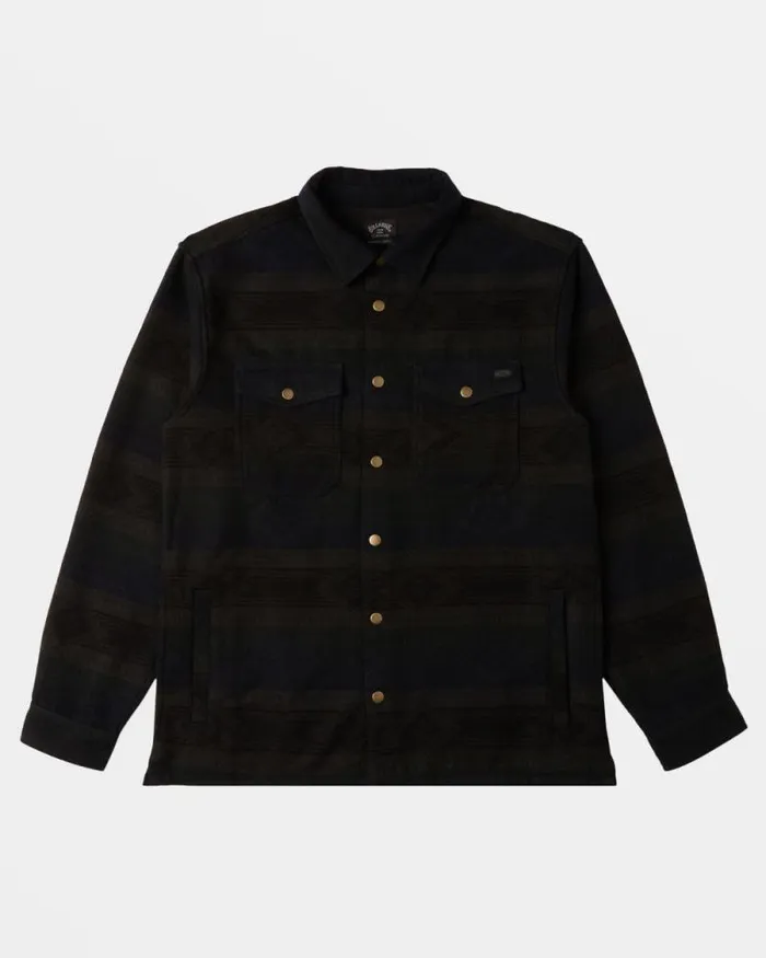 Billabong Jackets Lodge Long Sleeve Flannel Shirt Military 8211 Men