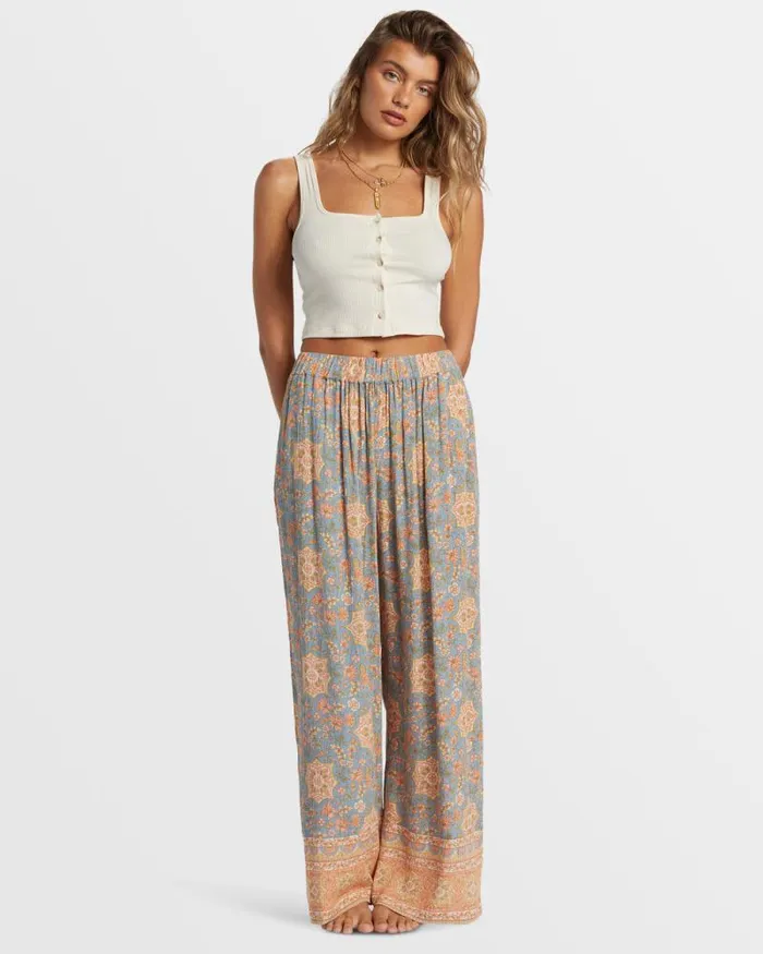 Billabong Jeans and Pants Follow Me 2 Elastic Waist Pants Western Sky 8211 Women