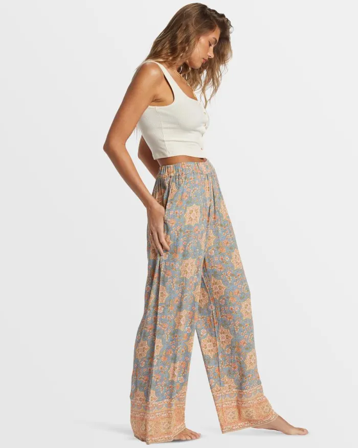 Billabong Jeans and Pants Follow Me 2 Elastic Waist Pants Western Sky 8211 Women