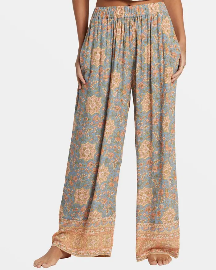 Billabong Jeans and Pants Follow Me 2 Elastic Waist Pants Western Sky 8211 Women