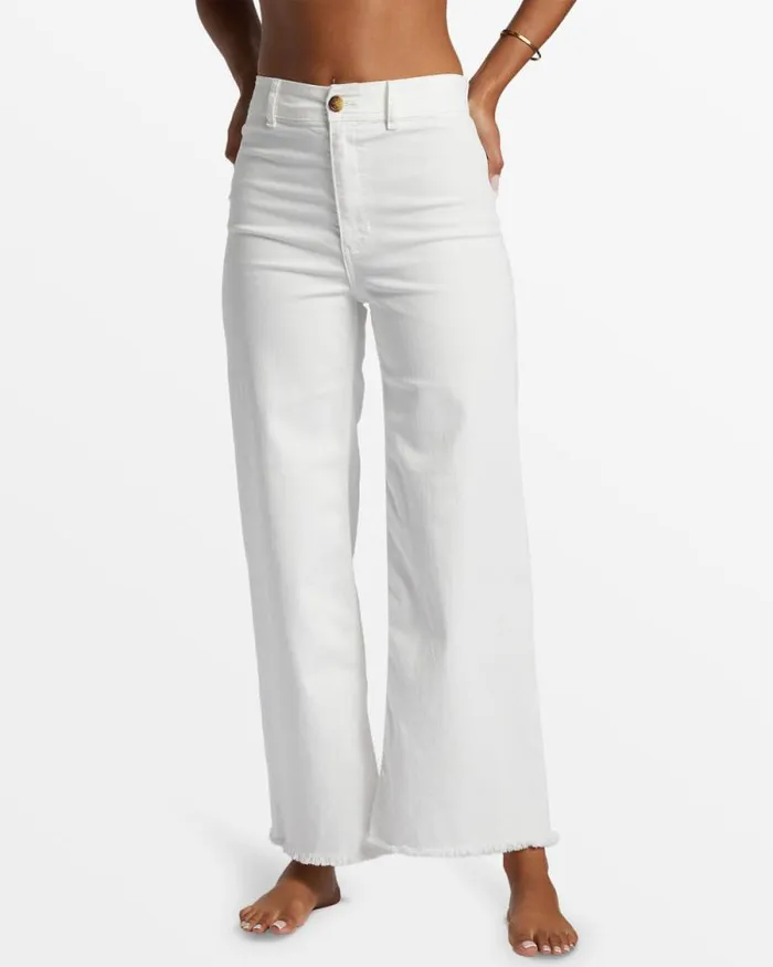 Billabong Jeans and Pants Free Fall HighWaist Pants Salt Crystal 1 8211 Women Billabong Jeans and Pants Free Fall HighWaist Pants Salt Crystal 1 8211 Women