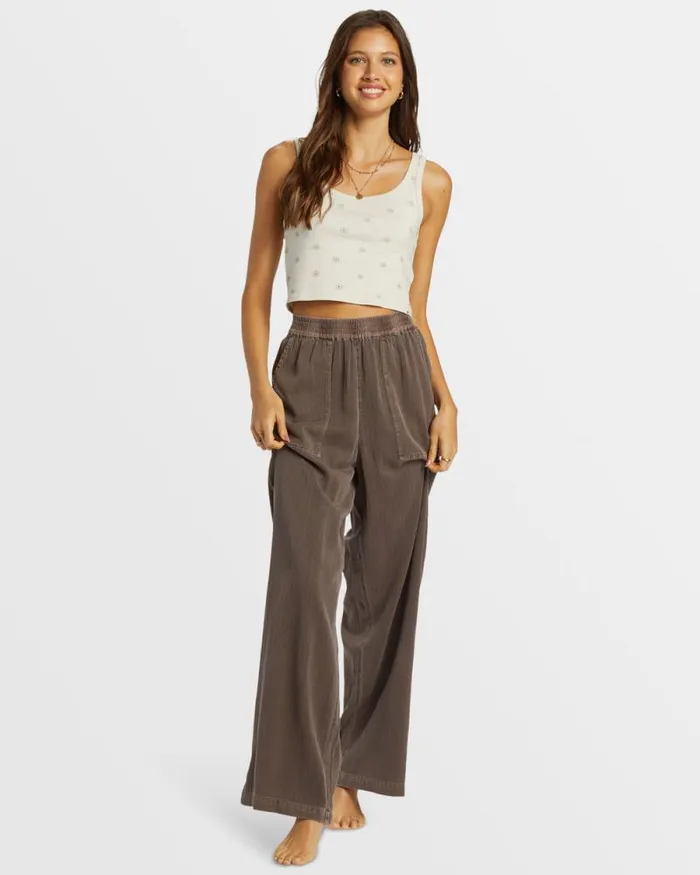 Billabong Jeans and Pants Free Time Relaxed Fit Pants Kona 8211 Women