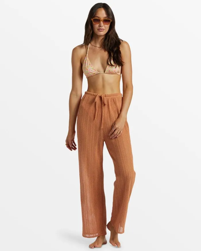 Billabong Jeans and Pants Largo Beach Pant Cover Up Toffee 8211 Women