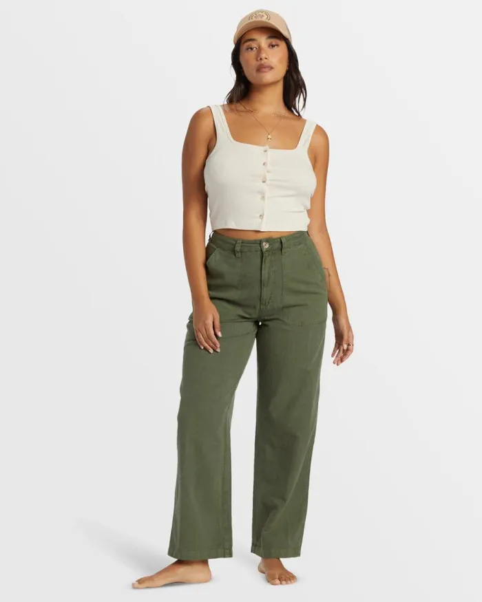 Billabong Jeans and Pants Stay Grounded StraightLeg Pants Treehugger 8211 Women